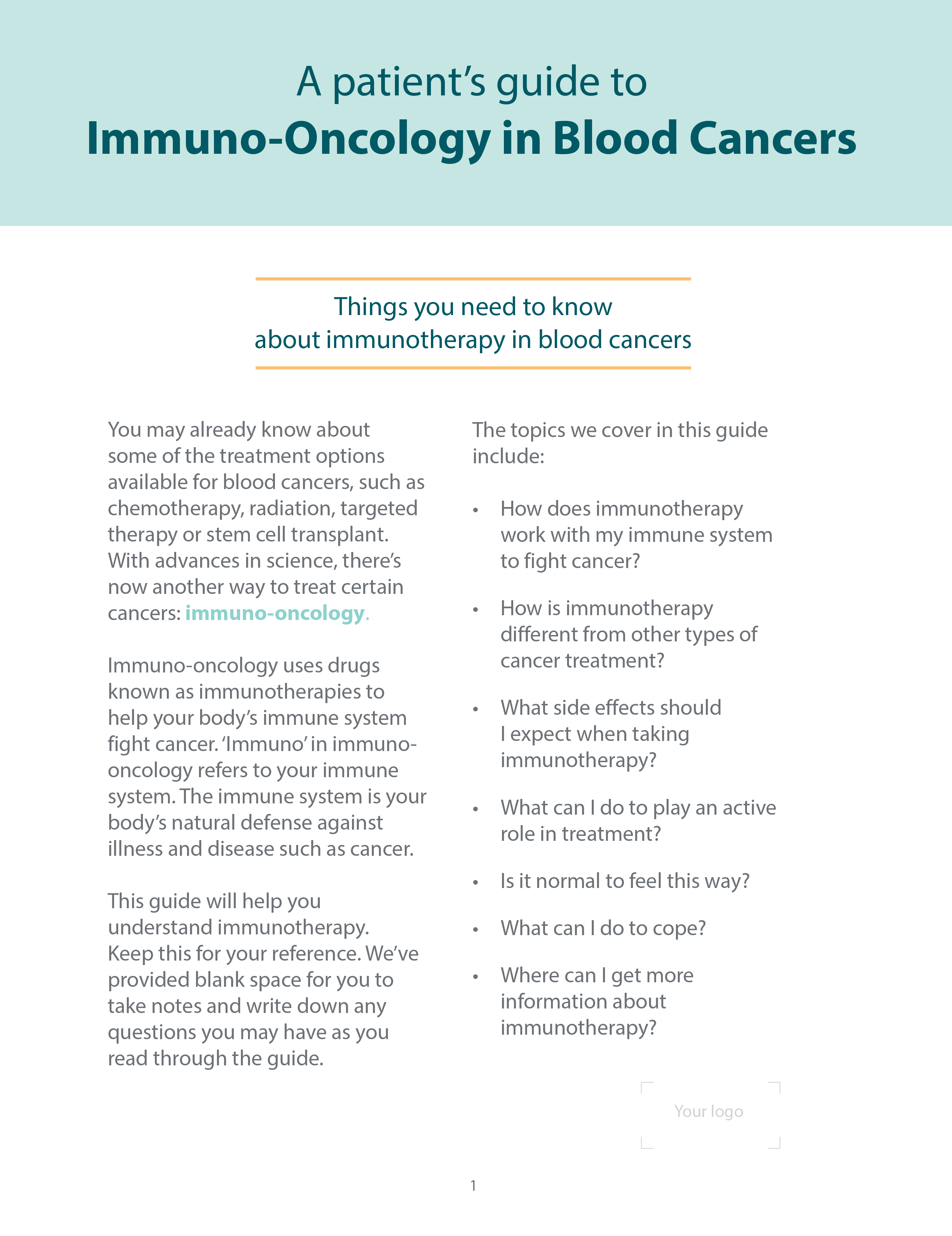 I-O in Blood Cancer Patient Guide thumbnail